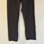 Lululemon  Leggings sz 4 Black Print Cropped Length Leggings Photo 2