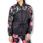 Juicy Couture Juicy by  Lightweight Black Pink Floral Zip Up Track Jacket sz XS Photo 1