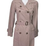 Cinzia Rocca Icons Belted Trench Coat Women’s Size 4 Tan Double Breasted Brown Photo 0
