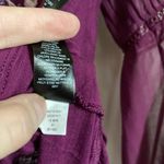 White House | Black Market 🌞 Maroon Embroidered Floral Lace Long Sleeve Blouse #Gr Photo 4