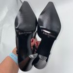 Enzo Angiolini  Eaanara Womens 6M Black Leather Pointed Toe Slingback Heels Chic Photo 7