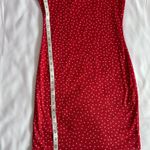 SheIn Red Slip Dress with Spaghetti Straps and White Hearts Size Small Photo 4