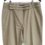 Adrienne Vittadini  Khaki Pants Trousers Decorative Belt Straps 12 Photo 5