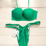 Shade & Shore  Green Bikini. Bra size 34C. Bottom is XL. Photo 0