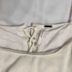 Free People Tropical Wave Cream Lace Back Crop Tank Top - M Photo 5