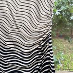 Ann Taylor LOFT Women's Black And White Striped Ombre Side Ruched Bodycon Dress Size S. NEW Photo 2
