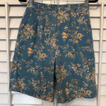 Izod Club Blue High Waisted Cotton‎ Floral Shorts Size 4 Photo 0