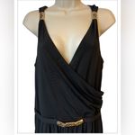 Torrid Women's 1 Black Sleeveless V Neck Gold Trim Classic Dressy Jumpsuit NWT Photo 2