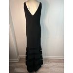 Ralph Lauren Lauren  Tulle-Panel Sleeveless Jersey Gown In Black. Size 12 Photo 8