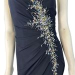 Xcite Black Strapless ruched sequined prom dress sexy lpw back size 4 Photo 4