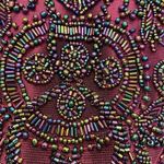 Sherri Hill Plum Two-piece taffeta A-line gown with high neck beaded bod… Photo 4