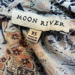 Moon River Anthropologie | | Puff Sleeve Ruffle Printed Babydoll Blouse Size XS Photo 3
