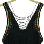Free People  Dakota Embellished Lace Up Tank Top S Photo 6