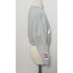 ZARA  x Starter Cropped Sweatshirt Gray Long Sleeves Graphic‎ Logo Gray Medium Photo 3