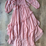 Spell & The Gypsy Collective  Blush Pink Off Shoulder Ruffle Maxi Dress Boho Romantic Sz S  Photo 0