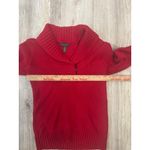 Ralph Lauren Lauren Red Shawl Collar Button Accent Knit Sweater Size S Photo 4