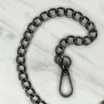 Black Chain Link Purse Handbag Replacement Strap 47" Crossbody Shoulder ✨ Photo 10