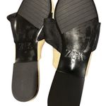 ZARA Black and Cream Mules with Bow Detail Photo 6