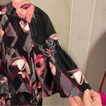 Alfani Cute ruffle woven sleeve floral cherry blossom blouse flowy boho Photo 9