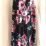 LAOLASI 3XL black floral dress midi tank soft crisscross top summer vacation NWT Size 3X Photo 1
