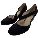 LifeStride Womens Navy Wedge Heels Fabric Upper Comfort Shoes Size 9.5 Business Blue Photo 0