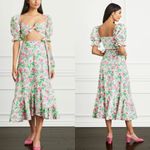 Hill House  Mirabel Midi Wrap Skirt Pink Roses Photo 2