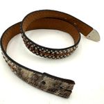 DDD 3D Calf Hair Bling Studded Amber Rhinestone Western Belt Size 34 Brown Photo 4