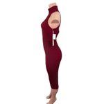 Good American NWT Dress Size 3/4 L/XL Angled Rib Mock Halter Midi Team Cardinal Photo 9