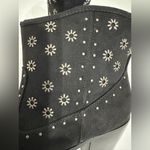 JustFab NIB “Rebel” Black Western Booties with Studded Floral Design Size 8.5 Photo 6