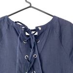 Theory Spring Navy Caliver Linen Blend Blue Lace Back Dress size 8 Photo 6