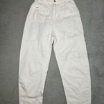 ZARA White Paperbag straight leg high waisted Size 4 Photo 0