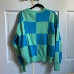 Edikted  Blue and Green Checkered Sweater - Size Small Photo 2