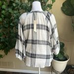 Lovestitch  Black and White Plaid Wide Sleeve Button shirt | small/ medium Photo 3
