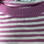 Staccato  Berry and White Striped Crewneck Sweater Photo 3