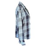 Old Navy blue and white plaid long sleeve button down flannel shirt shacket M Photo 2