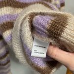 A New Day  Purple & Cream Stripped Sweater Size Small Photo 2
