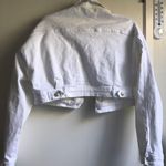 Black Label White Crop Denim Jacket Photo 2