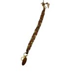 Green Sewn limited edition sustainable style vintage Sari bracelet NWT good karm Tan Photo 8