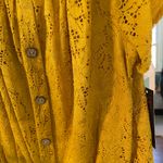 No Boundaries  Yellow Lace‎ Off Shoulder Button Front Blouse Top Juniors M Photo 2