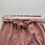 Eliane Rose Wide Leg Pull On Belted Cropped Pants Women’s Size M Dusty Pink Photo 6