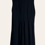 Saks 5th Avenue Saks Fifth Avenue Black Sleeveless Pleated Knee Length Shift Dress Size 10 Photo 5