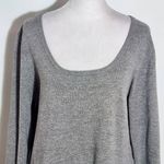 Cyrus  Gray Scoop Neck Knit Top Size Large Gray Knit Top Photo 1