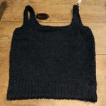 SKIMS Woman’s  Black Fuzzy Tank Top Vest Sleeveless Cozy Knit Size Large/X-Large Photo 2
