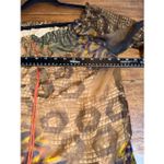 Black Bead  Abstract Print Tunic Top Off The Shoulder Photo 4