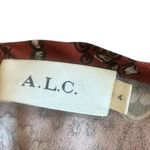 ALC Frank A.L.C. Spencer 100% Silk Floral Print Mini Dress Short Sleeve High Neck Size 4 Photo 13