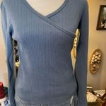 Old College Inn Wrap Front Ribbed Long Sleeve Top Y2K Size M Photo 0