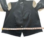Helmut Lang Black & White Semi Cropped Structured Blazer Linen Blend 4 Designer Photo 14