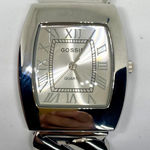 Gossip  women silver tone cuff bracelet bangle watch 32mm quartz 6.5” running Photo 0