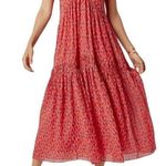 Joie Bondi Tiered Tea Rose Sleeveless Maxi Dress Red Floral Boho Cottagcore XXL Photo 7