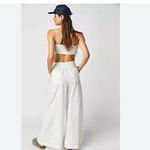 Free People NWOT Pleated Wide Leg Cotton Pant White XL Photo 3
